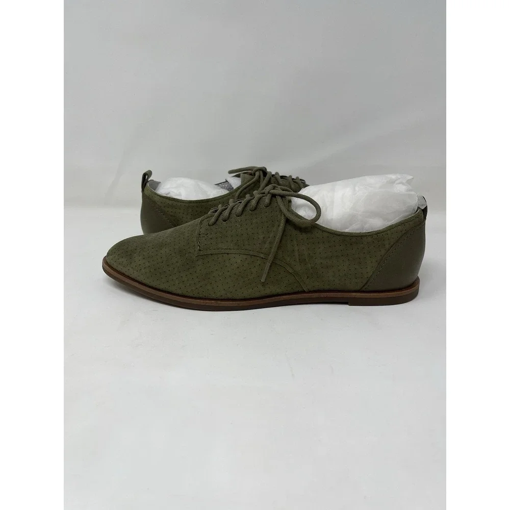 Ed By Ellen ED-KULVER Chive Kid Suede Oxford Shoes Women's Size 8M NEW